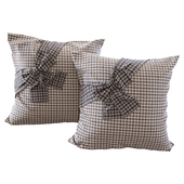 Plaid pillows with bows YOU