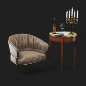 Armchair Table Wine Candles