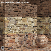 Material (seamless) - stone, old masonry set 91