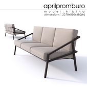"ОМ" Aprilpromburo Chervona 3-seat sofa