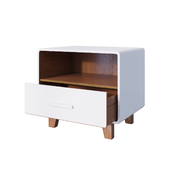 Curbstone Cosgrove 1 Drawer Nightstand White