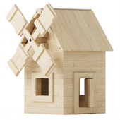 Wooden constructor. Mill