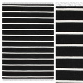 Carpet CarpetVista Dhurrie Stripe - Black / White CVD5207