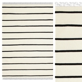Carpet CarpetVista Dhurrie Stripe - White / Black CVD1663