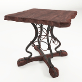 Кованый дубовый стол / Forged oak table