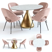 West Elm Silhouette Table and Orb Chairs