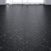 Black Marble Floor Tiles in 2 types