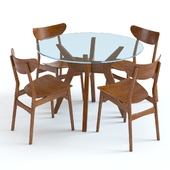 West Elm Wren Jensen Table and Classic Cafe Chairs