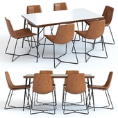West Elm Paulson Table and Slope Chairs