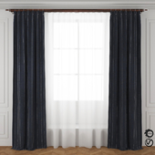 Curtain blue strip