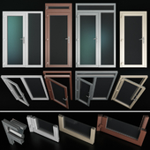 Витражные алюминиевые двери / Stained aluminum doors