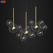 Giopato & Coombes Bolle Zigzag Chandelier 14 Bubbles
