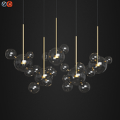 Giopato & Coombes Bolle Zigzag Chandelier 24 Bubbles