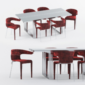 Dining group: table - Garibaldi, chair - bambi chair