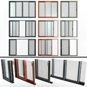 Раздвижные витражные алюминиевые окна / Sliding Stained Glass Aluminum Windows