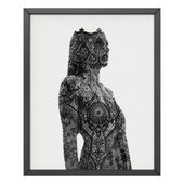Surreal collage lace woman
