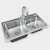 Kitchen stainless steel sink and faucet