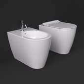 Scarabeo Moon collection wc and bidet standing 5522 and 5523
