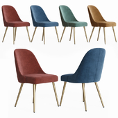 West Elm Mid-Century Upholstered Dining Chair - Velvet