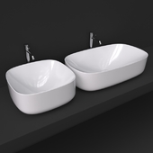Scarabeo moon washbasin 42x42 and 70x42_5501 and 5502