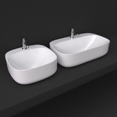 Scarabeo moon washbasin 42x42 and 72x42 5511 and 5512