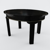 Dark Wood Oval Dining Table