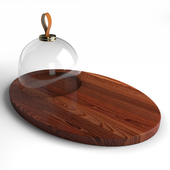 Prospect Serving Board with Glass Dome
