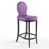 Upholstered purple barstool