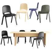Hem-Touchwood chair & Bookmatch table