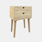 Nightstand with two drawers Hubsch