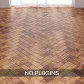 Brown Oak Wood Parquet Floor Tiles vol. 009 in 2 types