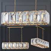 Chandelier Harlow Crystal SQUARE Gold