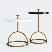Round tables with brass legs Tobie
