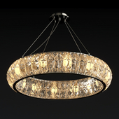 Ring-shaped Chandelier with crystal elements