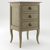 Bedside Table With Fluting