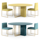 MERIDIANI Plinto table and Rider Chairs