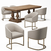 RH St James Dining Table And Emery Dining Chair