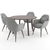Swoon Chair + Taro Table by Fredericia
