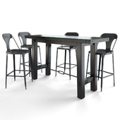 Benchwright Bar Table + Maxx Metal Bar Stool