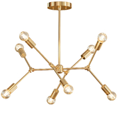 Sputnik Lamp - Brass Light Fixture