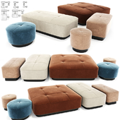 Minotti Jacques Poufs Set