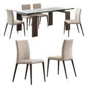 Tonin Casa / Aragona Chair + Brooklyn Table
