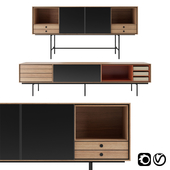 Aura Sideboard with adjustable front panel by Treku
