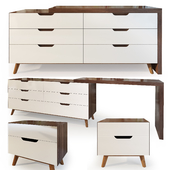 Chest and nightstand, Karen imodern. Dresser, nightstand