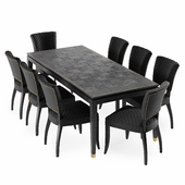 Hermitage Dining Table and Mimi Quilted Chair