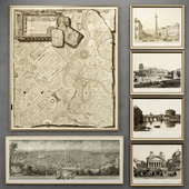 Set of engravings with views of Rome | one