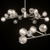 Restoration Hardware BOULE DE CRISTAL ROUND CHANDELIER 48 Nickel