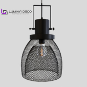"OM" Hanging lamp Lumina Deco Fratton black LDP 007-L
