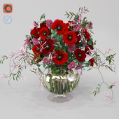 Bouquet in a glass vase 2