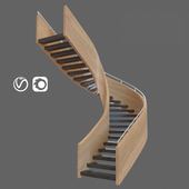 Wooden Spiral StairCase